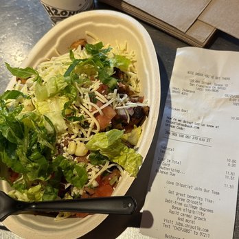 Chipotle Mexican Grill - $10.60 Chicken Bowl  {3/25/2023} - Mexican Near Me - San Francisco, California