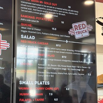 Red Truck - Menu - Indian Near Me - Truckee, California Red Truck - Menu - Indian Near Me - Truckee, California