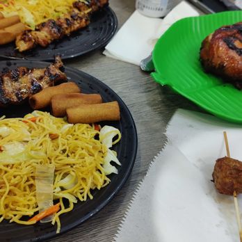 Manila BBQ & Seafood Grill  - BBQ Combo Plates, Sio Mai skewer, and chicken Inasal - Barbeque Near Me - Henderson, Nevada