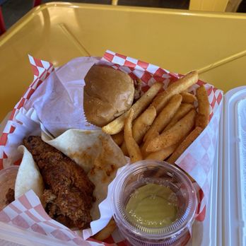 RT 66 Hot Chicken - Combo #3 slider, nuggets, fries - Hot Dogs Near Me - Pomona, California RT 66 Hot Chicken - Combo #3 slider, nuggets, fries - Hot Dogs Near Me - Pomona, California