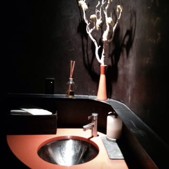 Pequeno Mercat - Dark themed rest room - Tapas Bars Near Me - Chicago, Illinois Pequeno Mercat - Dark themed rest room - Tapas Bars Near Me - Chicago, Illinois