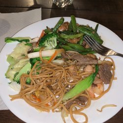 Color Oaks Chinese Food - Not greasy, fresh and delicious! House noodles, steamed vegetables and green bean chicken- my 2nd plate!