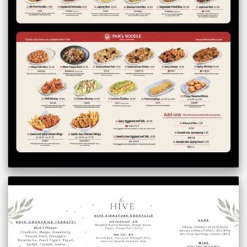 Paik's Noodle - Menu 2/18/26 - Korean Near Me - San Diego, California