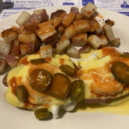 4th of July Special - Firecracker Omelet with Buffalo Homefries 4th of July Special - Firecracker Omelet with Buffalo Homefries