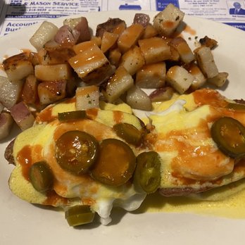 Meldgie's Diner - 4th of July Special - Firecracker Omelet with Buffalo Homefries - Breakfast & Brunch Near Me - Narragansett, Rhode Island Meldgie's Diner - 4th of July Special - Firecracker Omelet with Buffalo Homefries - Breakfast & Brunch Near Me - Narragansett, Rhode Island