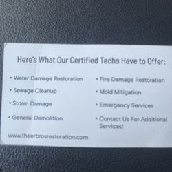 The ER Bros - Services offered