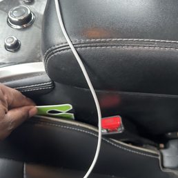 Parking pass hidden down between seat and arm rest from rear view mirror!!!!!!! Parking pass hidden down between seat and arm rest from rear view mirror!!!!!!!