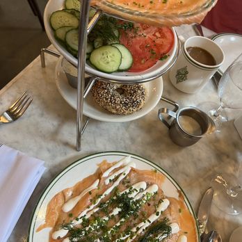Sadelle's - Smoked Scottish salmon tower - Bakeries Near Me - New York, New York Sadelle's - Smoked Scottish salmon tower - Bakeries Near Me - New York, New York