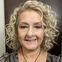 Rose Darling Salon - Perfect gray coverage with dimensional color and highlights with a bouncy curl cut!