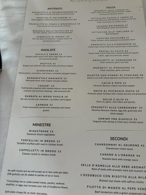 Menu photo 1 La Locanda San Luis Obispo, CA Menu photo 1 La Locanda San Luis Obispo, CA