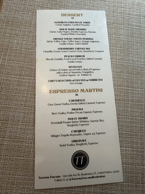 Menu photo 2 Taverna Toscana Bradenton, FL