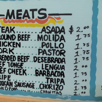 El Oasis - Close up of Meat Choices - Food Trucks Near Me - Lansing, Michigan