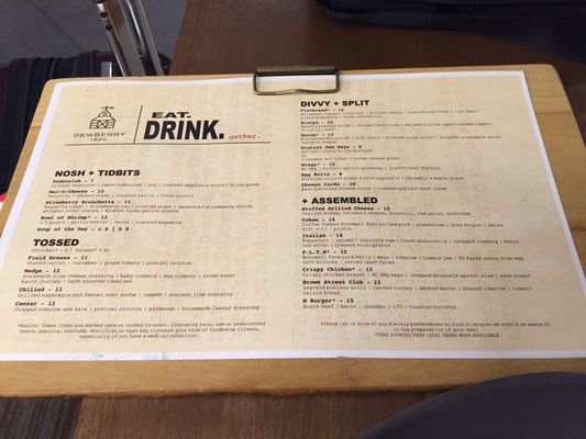 Menu photo 1 Dewberry 1850 Restaurant & Lounge Dayton Marriott, OH