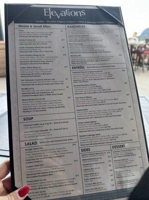 Menu photo 1 Elevations Colorado Springs, CO