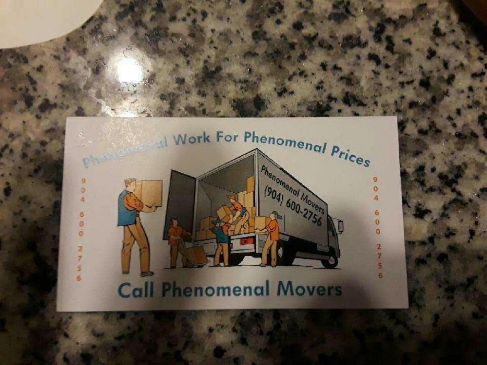 PHENOMENAL MOVERS Updated October 2024 Jacksonville, Florida Movers Hours Phone Number