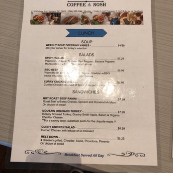 Narrow Coffee & Nosh - This is the menu's front! - Coffee & Tea Near Me - Newton, North Carolina Narrow Coffee & Nosh - This is the menu's front! - Coffee & Tea Near Me - Newton, North Carolina