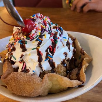 Que Pasa Mexican Cafe - Deep Fried Ice Cream w a bunelo - Mexican Near Me - Visalia, California Que Pasa Mexican Cafe - Deep Fried Ice Cream w a bunelo - Mexican Near Me - Visalia, California