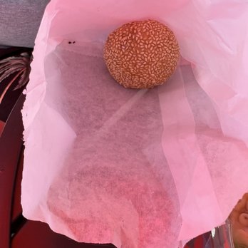 Mee Sum Pastry - Sesame ball with red bean filling (larger than it looks) - Seafood Near Me - Seattle, Washington Mee Sum Pastry - Sesame ball with red bean filling (larger than it looks) - Seafood Near Me - Seattle, Washington