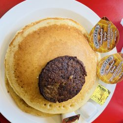 Mabel's Kitchen - Pancake and a sausage patty