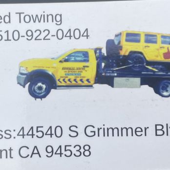 Advanced Towing - Business card upon request - Towing Near Me - Fremont, California