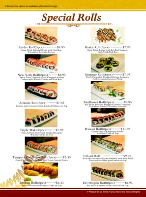 Menu photo 7 Osaka Sushi Vancouver, BC Menu photo 7 Osaka Sushi Vancouver, BC
