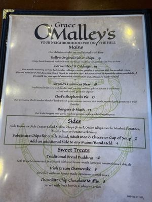 Menu photo 1 Grace O'Malley's Public House Clermont, FL Menu photo 1 Grace O'Malley's Public House Clermont, FL