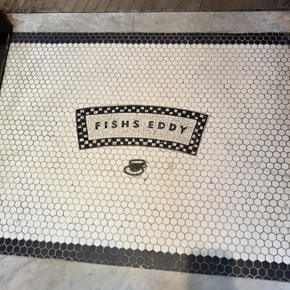 Fishs Eddy - Tiling with their name at the front entrance - Home Decor Near Me - New York, New York Fishs Eddy - Tiling with their name at the front entrance - Home Decor Near Me - New York, New York