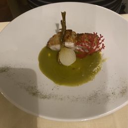 Pistachio crusted cod with pistachio sauce