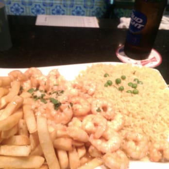 Ringside Lounge - Garlic Shrimp with Rice and Fries absolutely delicious - Sports Bars Near Me - Jersey City, New Jersey Ringside Lounge - Garlic Shrimp with Rice and Fries absolutely delicious - Sports Bars Near Me - Jersey City, New Jersey