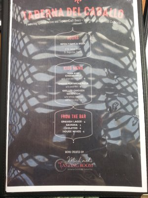 Menu photo 4 Taberna del Caballo St Augustine, FL