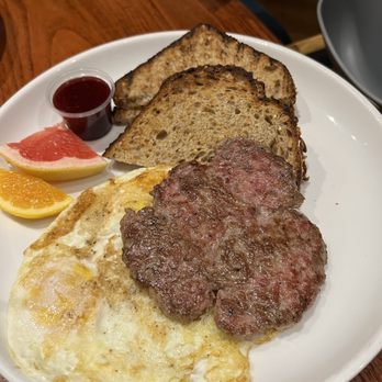 Field to Fork - Pair O'Eggs with Sausage and multigrain toast. - Breakfast & Brunch Near Me - Sheboygan, Wisconsin