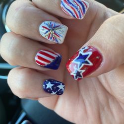 Hollywood Nails - Fourth of July Nails!