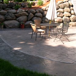 ICF Construction - Medina home, decorative concrete patio.