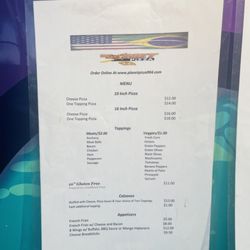 Planet Pizza - Menu 2/15/24