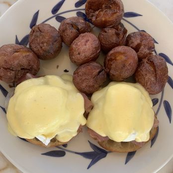 Serea Coastal Cuisine - EGGS BENEDICT (7/10) Whole potatoes! - Seafood Near Me - Coronado, California Serea Coastal Cuisine - EGGS BENEDICT (7/10) Whole potatoes! - Seafood Near Me - Coronado, California
