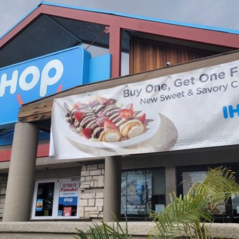 IHOP - This is what we came here for. We had TWO savory crepes. It's bogo-free until March 26. It turned out that it was ALSO free pancake day too! - Breakfast & Brunch Near Me - Moreno Valley, California IHOP - This is what we came here for. We had TWO savory crepes. It's bogo-free until March 26. It turned out that it was ALSO free pancake day too! - Breakfast & Brunch Near Me - Moreno Valley, California