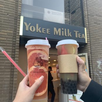 Yokee Milk Tea - Fresh Grapefruit Green Tea, Fresh Fruit Jade Green Tea - Bubble Tea Near Me - Oakland, California Yokee Milk Tea - Fresh Grapefruit Green Tea, Fresh Fruit Jade Green Tea - Bubble Tea Near Me - Oakland, California