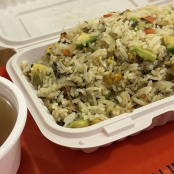 Tasty Veggie Kitchen - Fried Rice with Avocado, olives & ginger $15. Includes veggie soup 薑粒牛油果欖菜炒飯 - Vegetarian Near Me - Richmond, British Columbia Tasty Veggie Kitchen - Fried Rice with Avocado, olives & ginger $15. Includes veggie soup 薑粒牛油果欖菜炒飯 - Vegetarian Near Me - Richmond, British Columbia