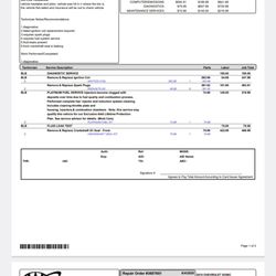 AAA Car Care Center - This is the estimate I was given.