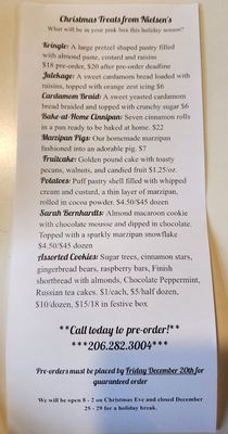 Menu photo 1 Nielsen's Pastries Seattle, WA Menu photo 1 Nielsen's Pastries Seattle, WA