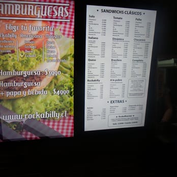 Rockabilly - Precios sandwichs - Fast Food Near Me - Santiago, RM Rockabilly - Precios sandwichs - Fast Food Near Me - Santiago, RM