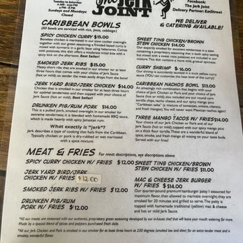 The Jerk Joint - Menu - Soul Food Near Me - Appleton, Wisconsin