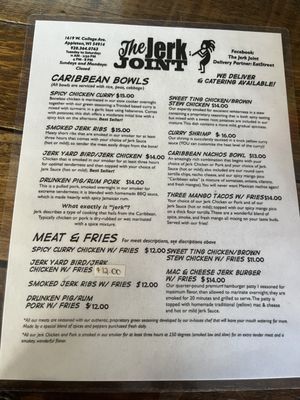 Menu photo 1 The Jerk Joint Appleton, WI