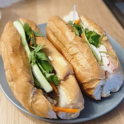 Dp Saigon Subs - BBQ pork (left), combination pork (right)