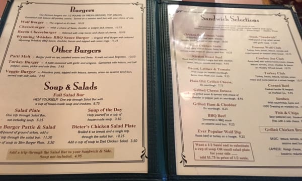Menu photo 2 Hotel Wolf Saratoga, WY