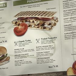 Frullati - Paninis menu