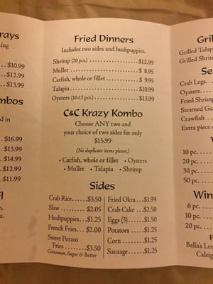 Menu photo 5 C & C Crab Shack Adel, GA Menu photo 5 C & C Crab Shack Adel, GA