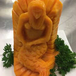Michael's Oriental Restaurant & Function Centre - Mermaid curved out of Pumpkin.