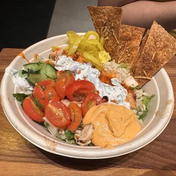 Original ChopShop - Hot Honey Chicken Hummus Bowl - New American Near Me - Tucson, Arizona