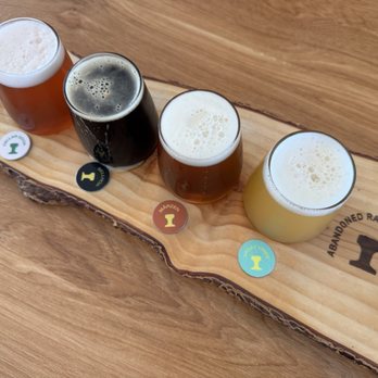 Abandoned Rail Brewing - Flight of beer~ - Breweries Near Me - Penticton, British Columbia Abandoned Rail Brewing - Flight of beer~ - Breweries Near Me - Penticton, British Columbia